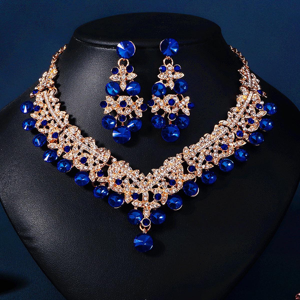 Bridal Three-piece High Sense Ball Wedding Decoration Alloy Jewelry Set