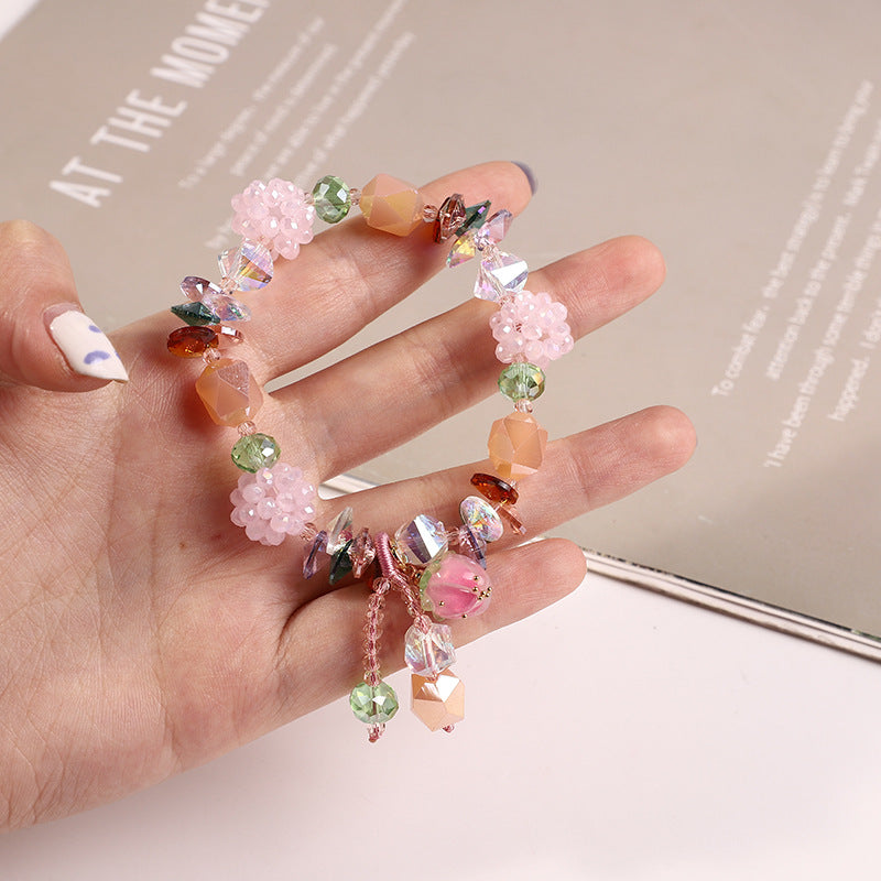 Bracelets de perles de coquille féminine en cristal de papillon doux