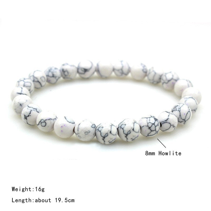 Women's & Men's Frosted Natural Stone Volcanic Rock Tigereye And Bracelets