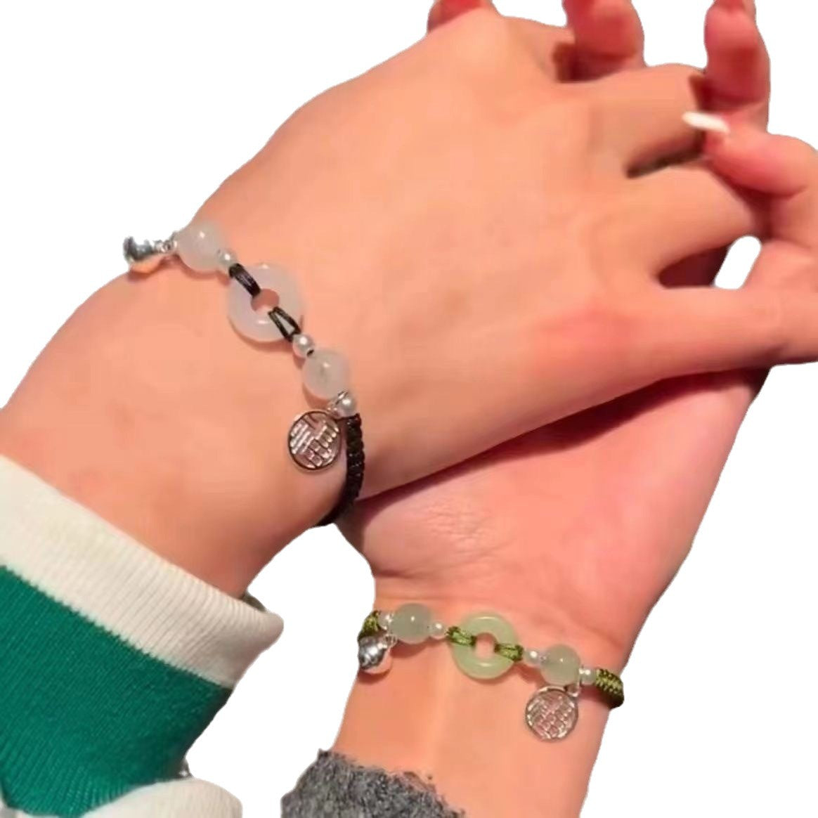 Glaze Safety Buckle Female Hand Woven Rope Girlfriends Couple Models Bracelets