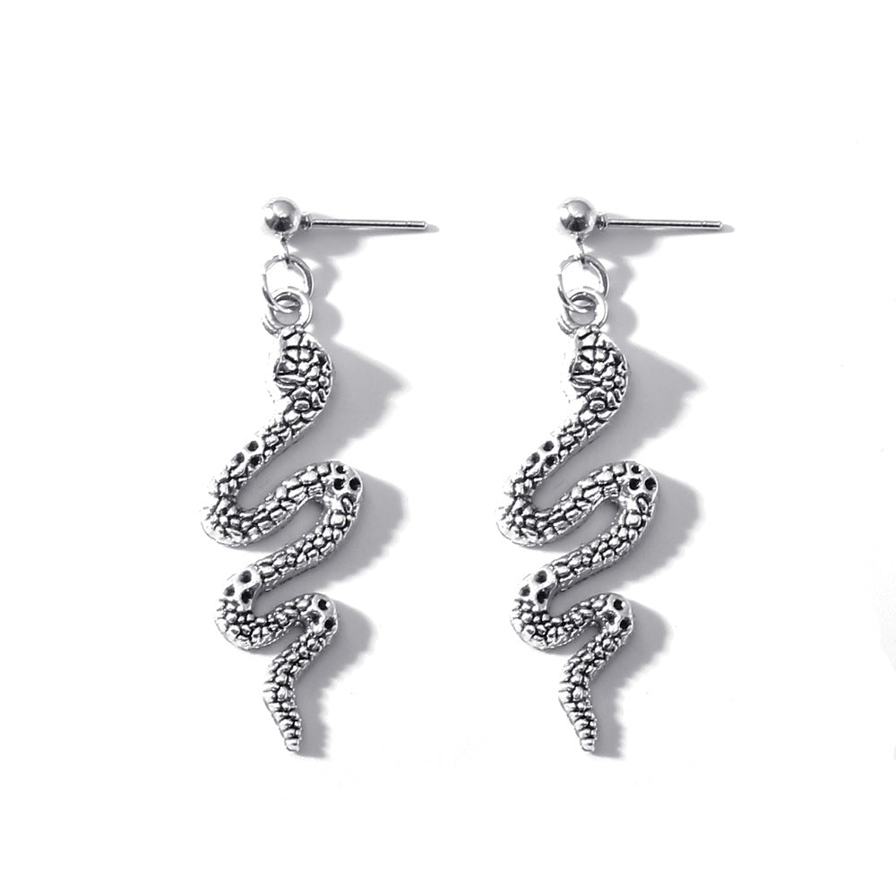 Creative Exaggerating Snake Personality Retro Alloy Earrings