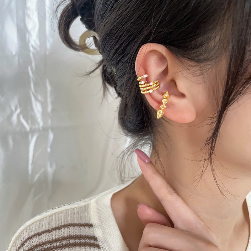 Willow Pointed Tapered Spiked Angel Wings Ear Clip