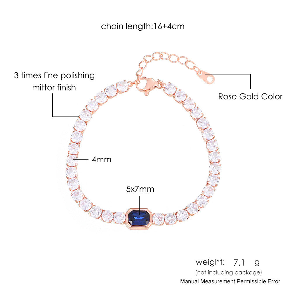 Women's Colorful Cube Sugar Light Luxury Full Bracelets