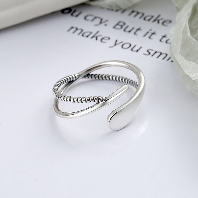 Women's & Men's & Lines Twist Geometric Trendy Open-end Rings