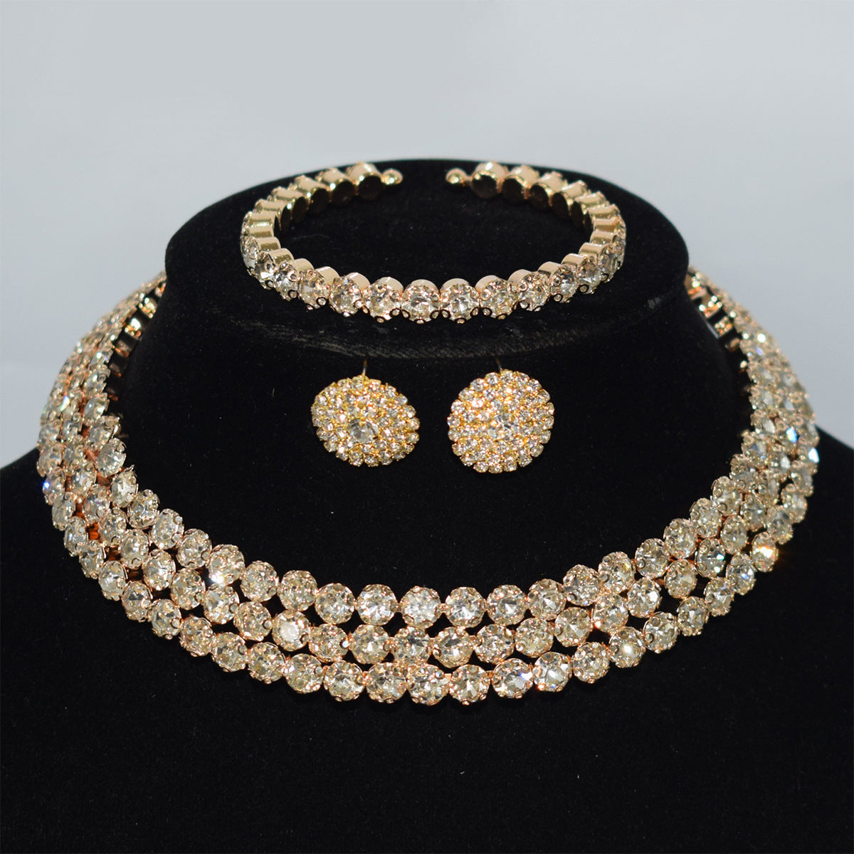 Cool Fashion Rhinestone Collar Bridal Short Bracelets