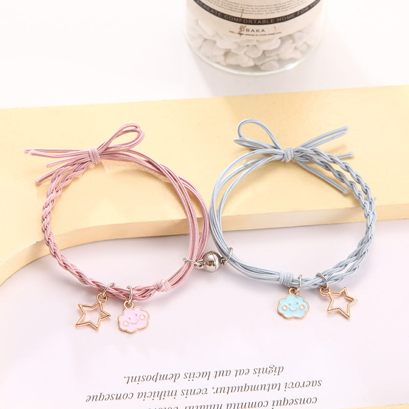 Female Couple Pair Rubber Band For Boyfriend Bracelets