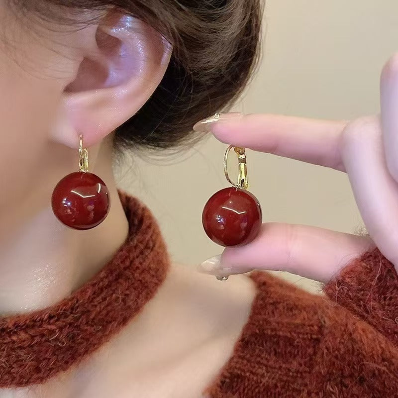 Pearl Female Button Niche High Sense Stud Earrings