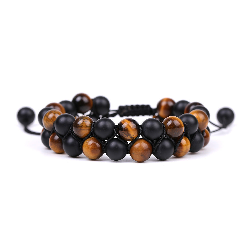 Women's & Men's Volcanic Rock Stone Woven Brace Lace Bracelets