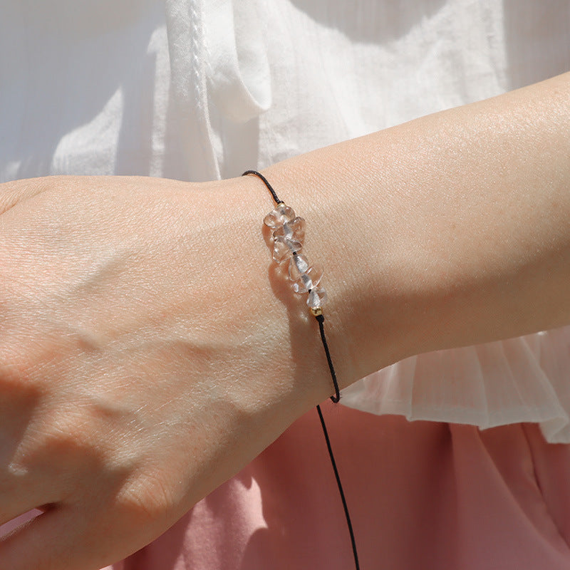 Natural Crystal Gravel Female Irregular Rough Stone Bracelet