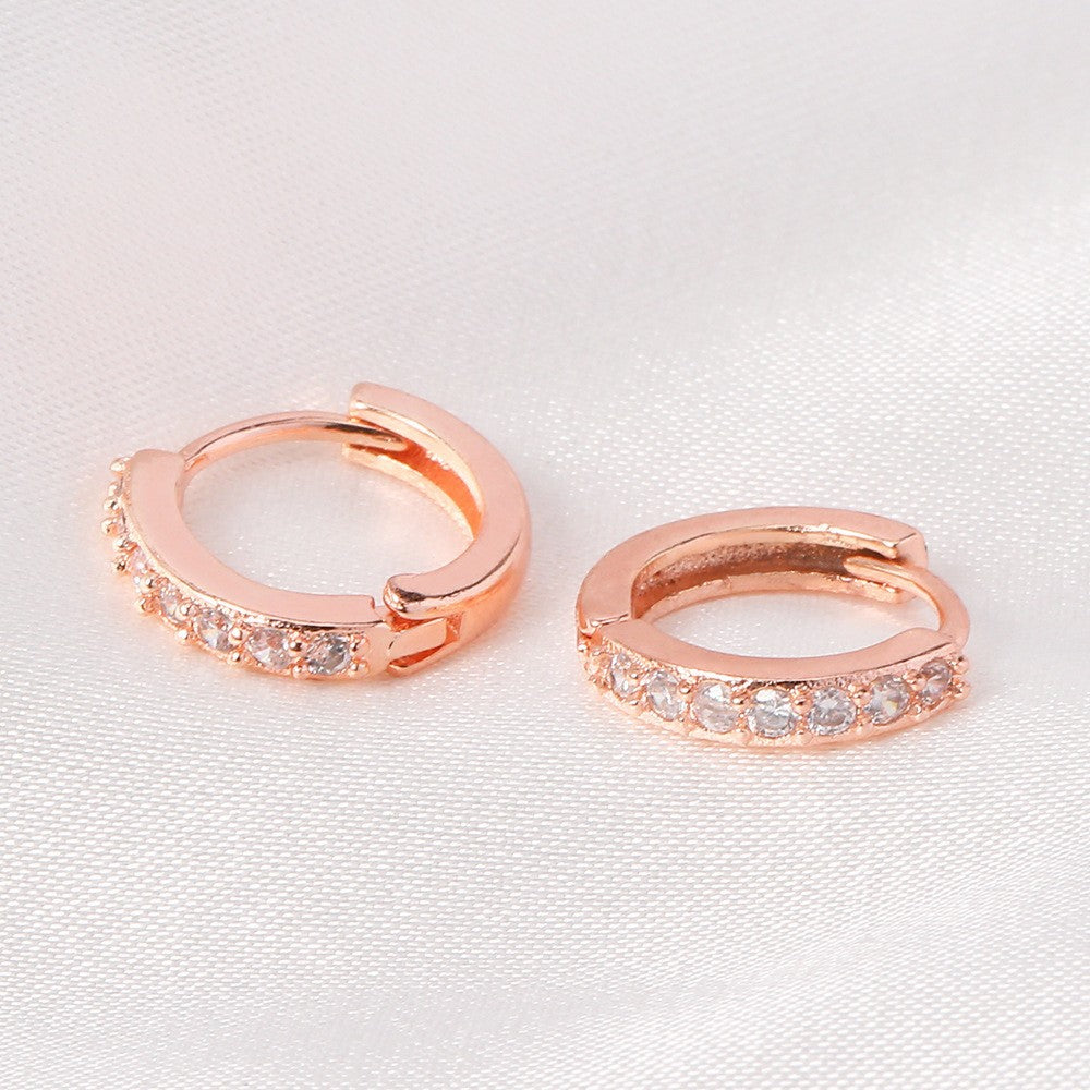 Single Row Rhinestone Hours Girlish Earclip Earrings