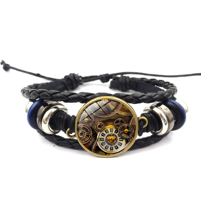 Mechanical Gear Time Stone Female Fashion Bracelets