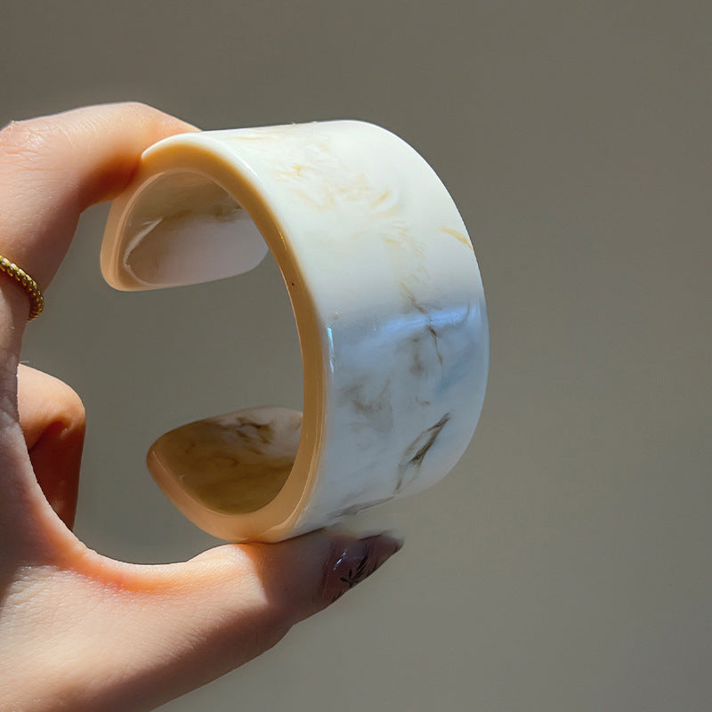 Women's Irregular Resin Minority Simple Retro Temperament Personality Fashion Design Unique Bracelets