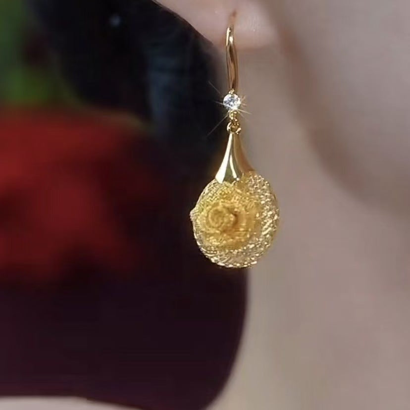 Women's Fashionable Elegant Rose Light Luxury High-grade Earrings