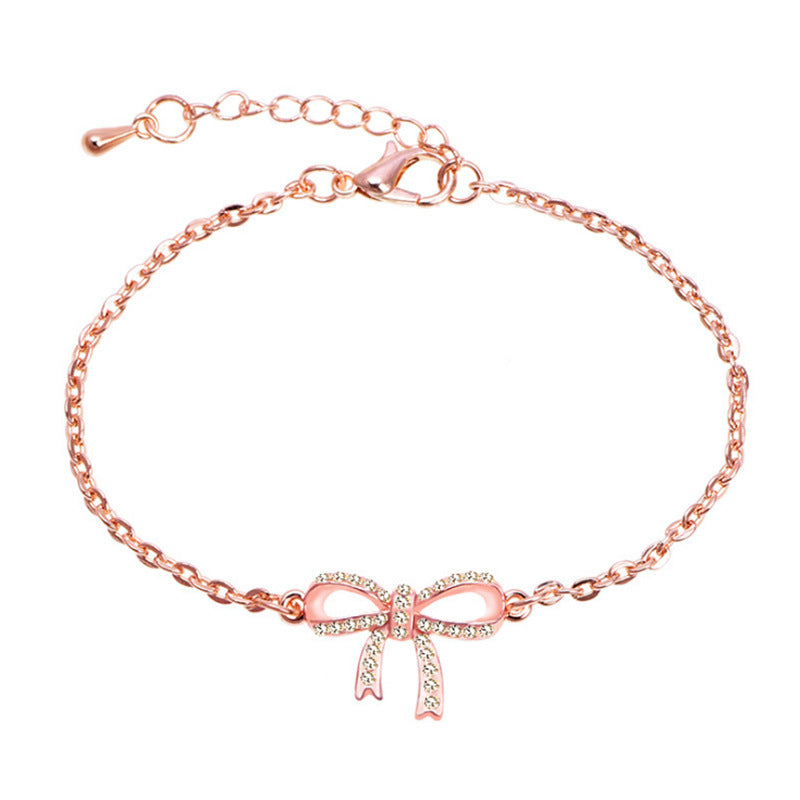 Women's Bow Versatile Lady Simple Exquisite Refined Grace Fashion Fresh Bracelet
