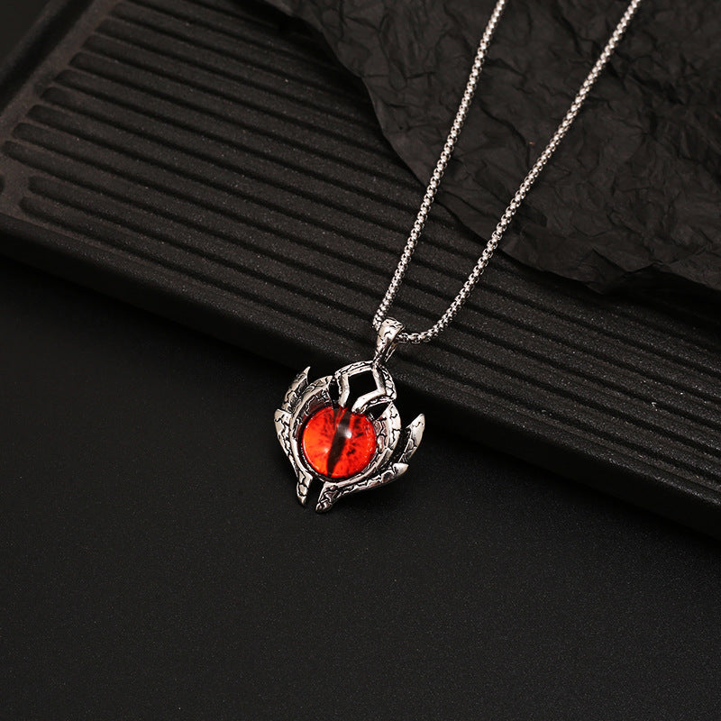 Men's Retro Devil's Eye Exaggerated Hip Hop Necklaces