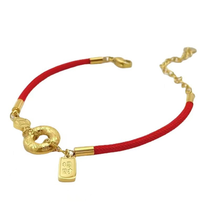 Red Rope Hand Strap Lucky Word Bracelets