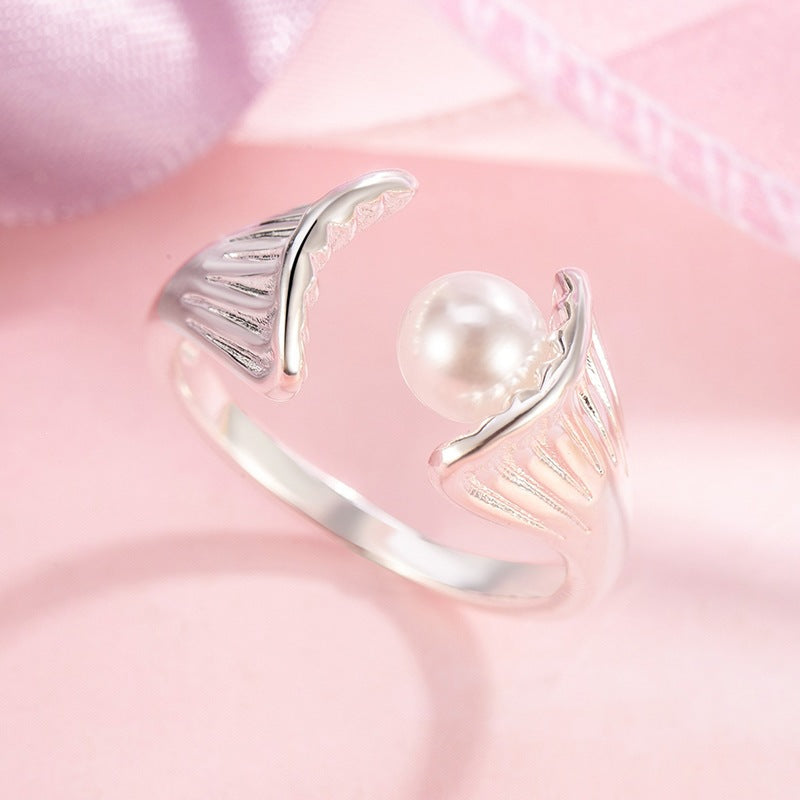 Fairy Mussel Shell Beaded Female Fashion Ring