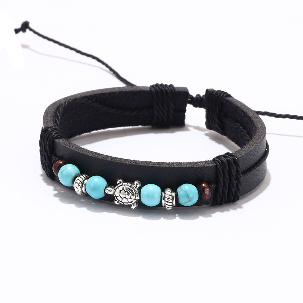 Fashion Popular Ornament Retro Easy Matching Cattle Leather Personality Bracelets