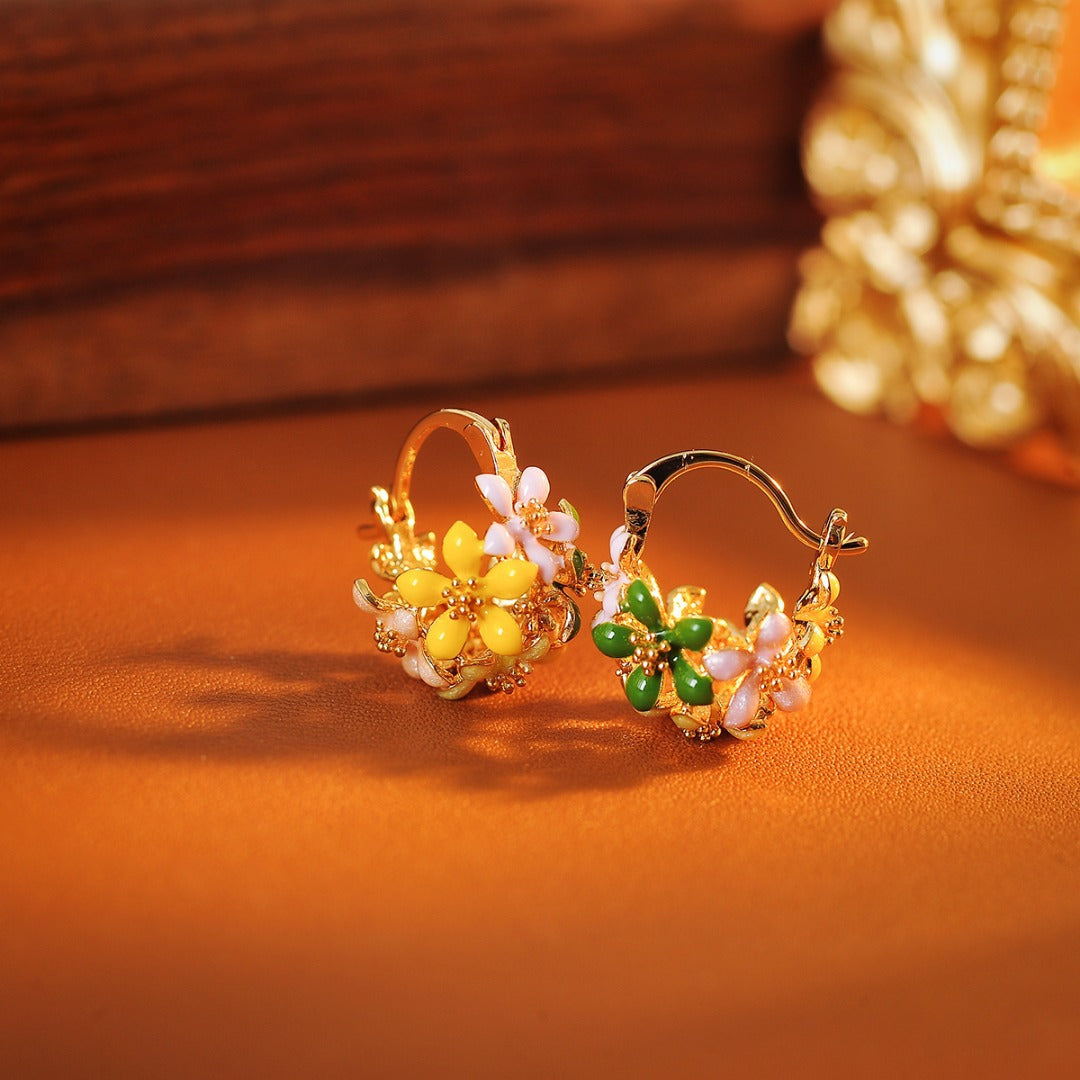 Entry Lux Advanced Rose Honey Classic Retro Earrings