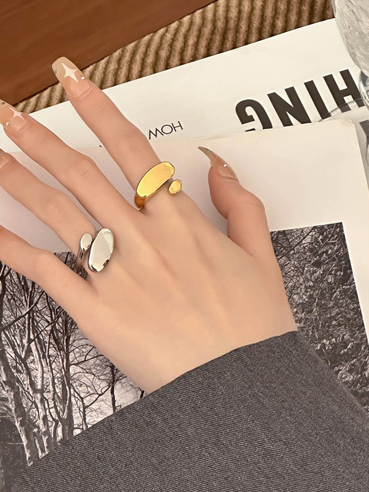 Steel Gold-plated Color Retaining Open Female Metal Niche Rings