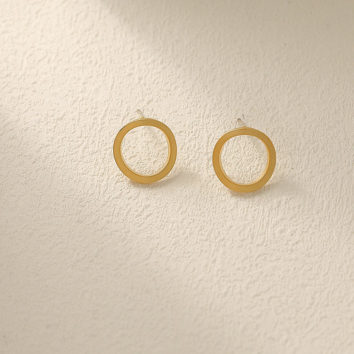 Minimalist Matte Circle Design Temperamental Personality Earrings