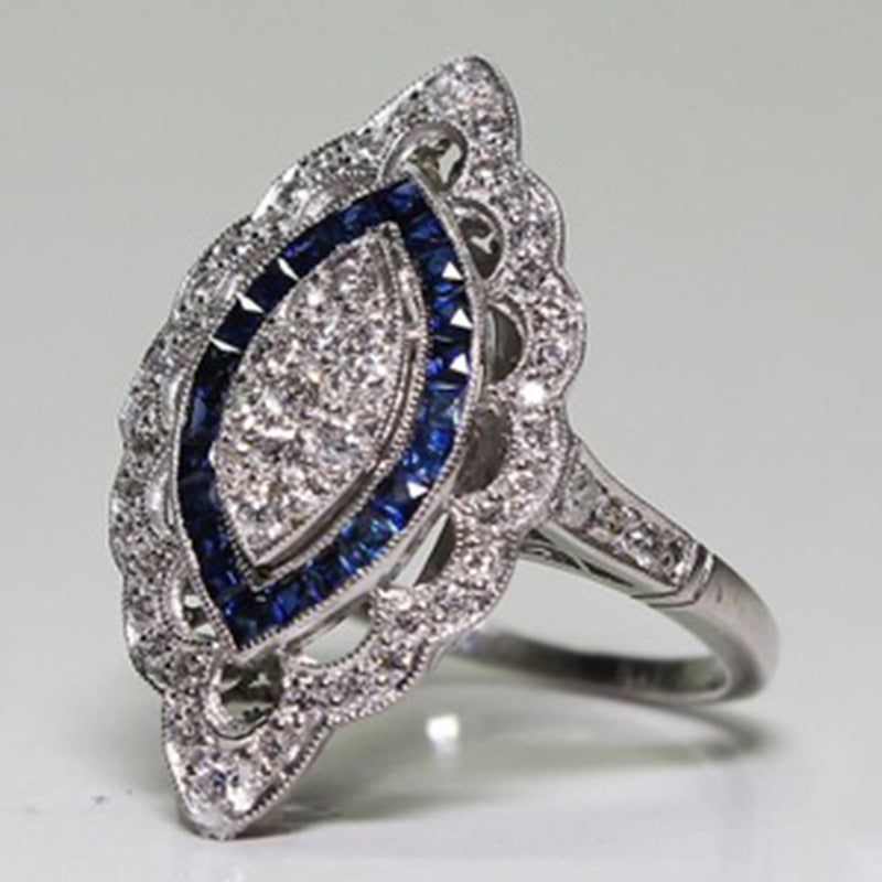 Fashion Luxury Topaz Engagement Popular Hand Ring