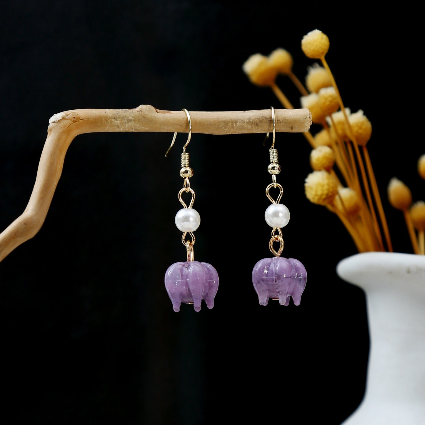 Selection Of Chinese Ancient Style Beaded Long Fringe National Hollow Earrings