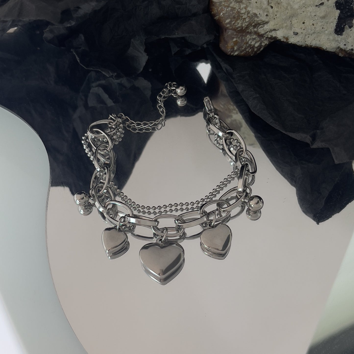 Women's Titanium Steel Love Electroplating Trendy Bracelet