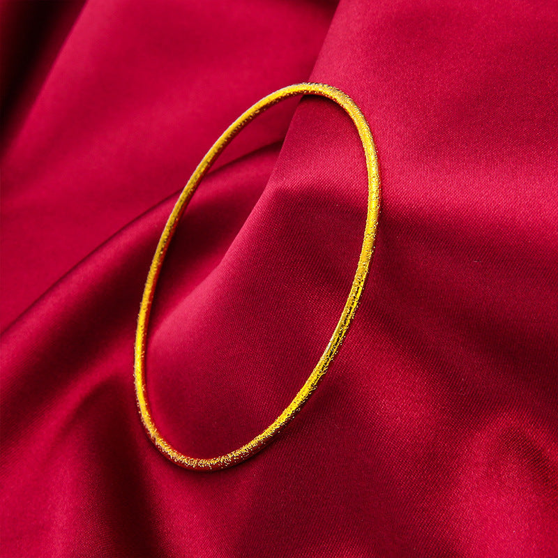 Gold-plated Female Vietnam Placer Gold Thin Thai Coil Bracelets