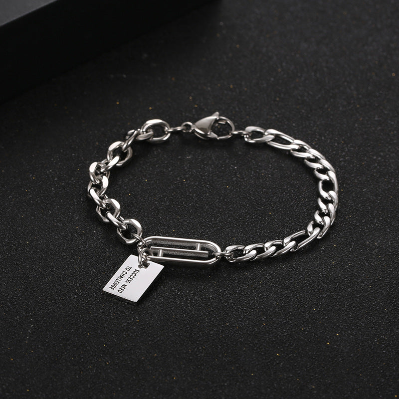 Men's Titanium Steel Retro Personalized Hip Hop Bracelets