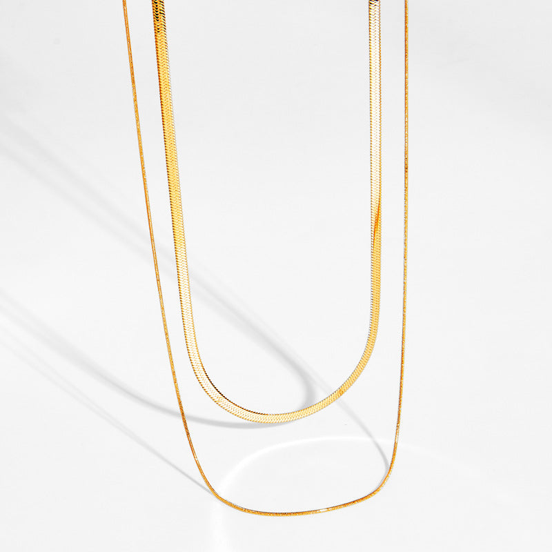 Snake Bones Chain Flat Female Clavicle Fashion Personality Short Kendall Necklace