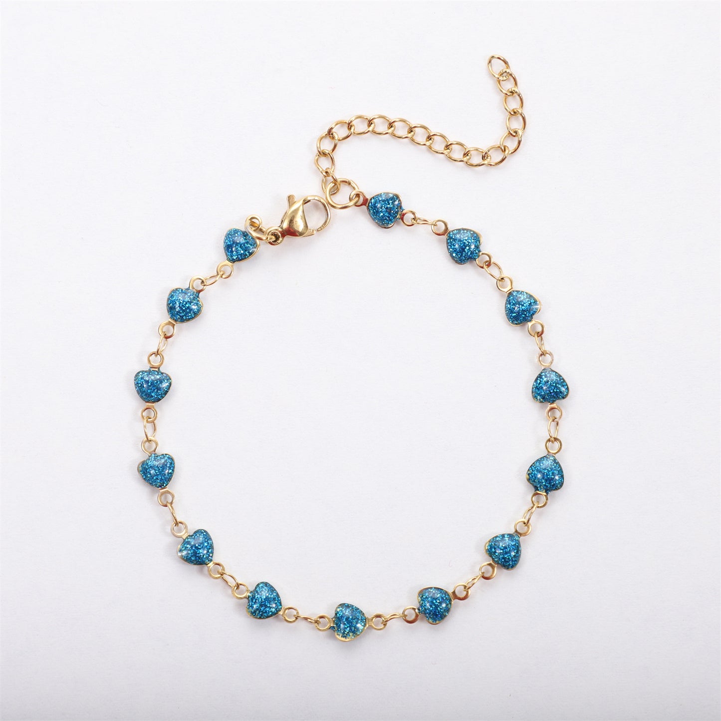 Stainless Steel Love Glitter Dripping Chain Fashion Personality Vertical Bracelet