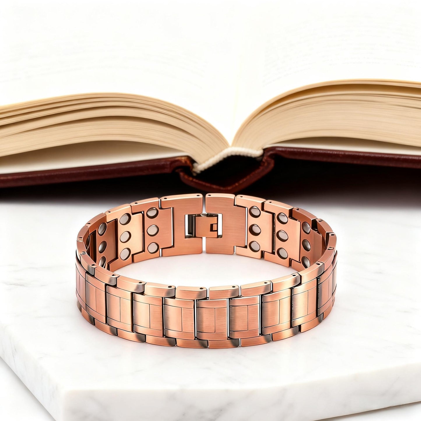 Men's Fashion Retro Environmental Protection Bronze Three Rows Bracelet