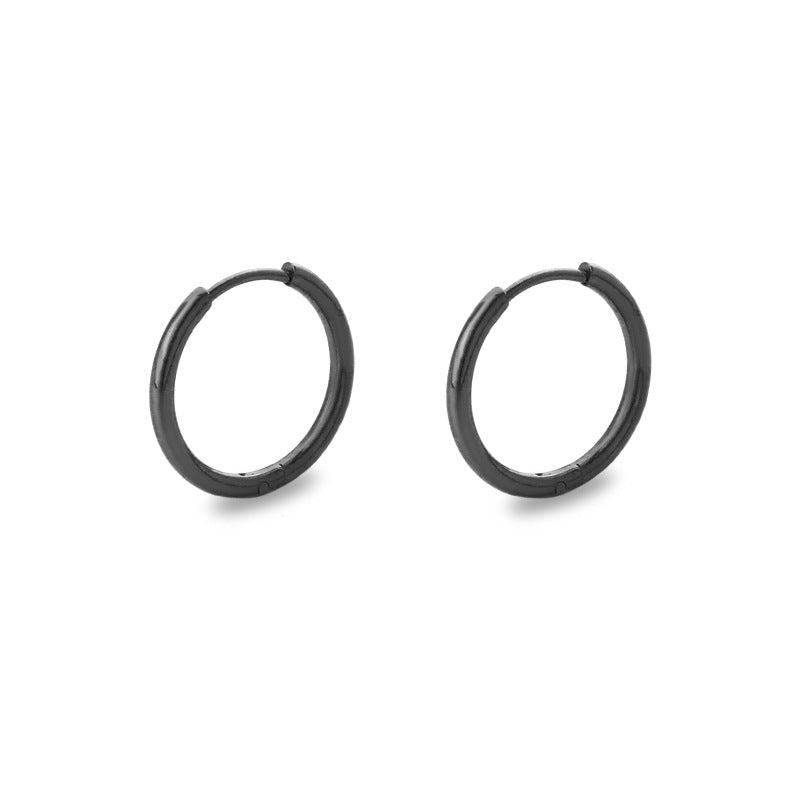 Titanium Steel Stainless Coil Trendy Arc Glossy Ear Buckle