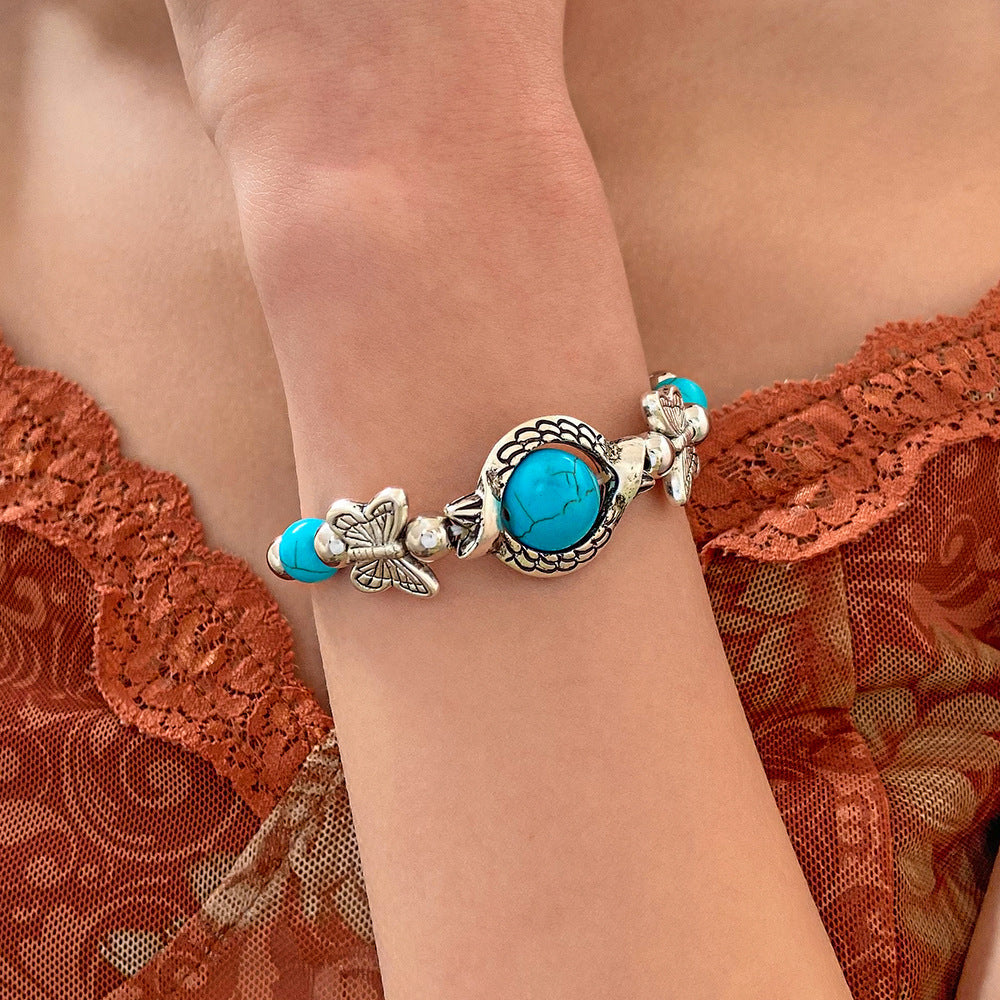 Cool Popular Turquoise Handmade Butterfly Turtle Bracelets