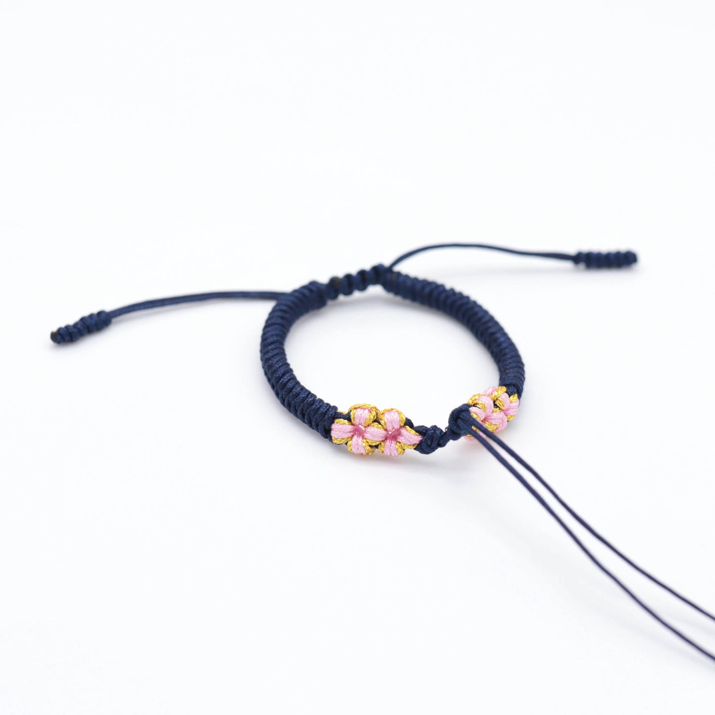 Knot Hand-woven Peach Blossom Carrying Strap Wearable Transfer Beads Bracelets