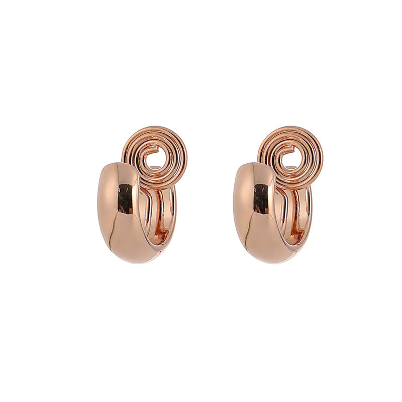 Coil Simple Elegant Metal Small Circle Ear Clip