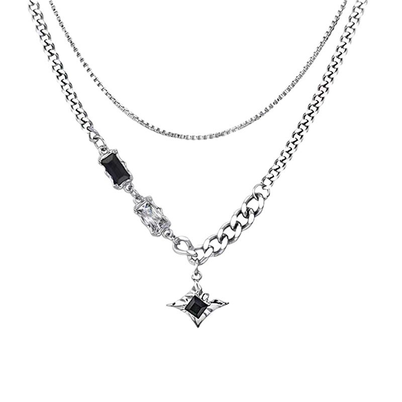 Stars Hip Hop Design Sense Niche Personality Advanced Boys Clavicle Necklace