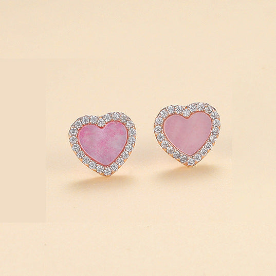 Women's White Shell Micro Inlaid Zircon Versatile High Sense Color Retention Rings