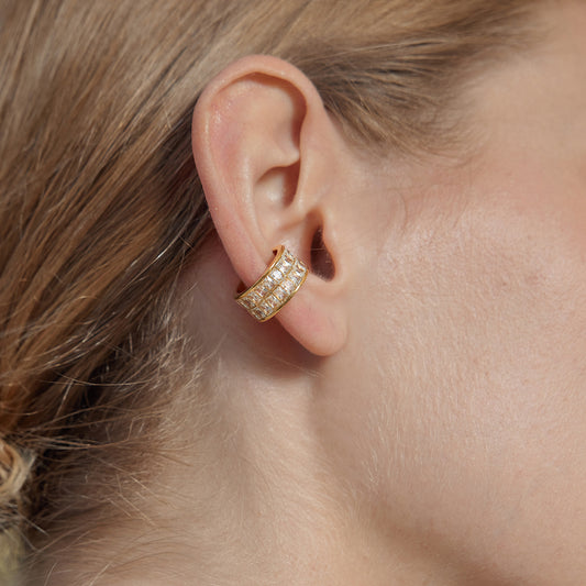 Ding Stainless Steel Zircon Female Niche Ear Clip