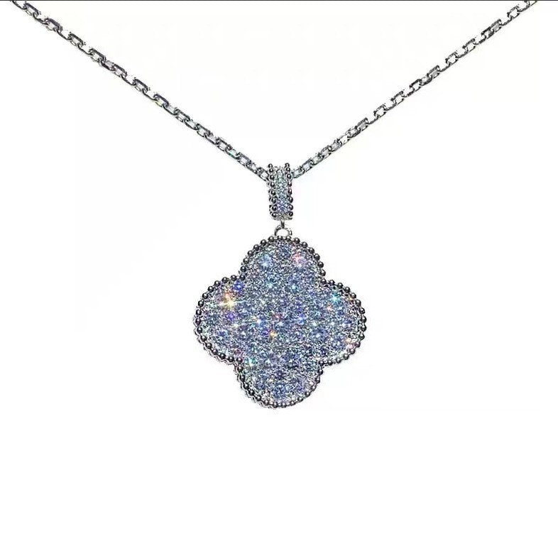 Women's Diamond Four-leaf Clover Classic Fashion Temperament Affordable Luxury Style Four Jewelry Set