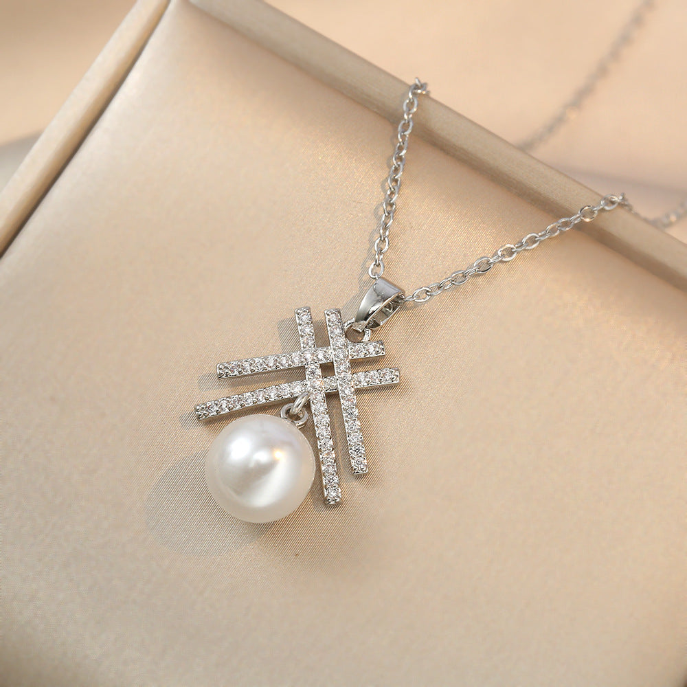 Women's Imitation Pearl High-grade Light Luxury Suit Necklaces