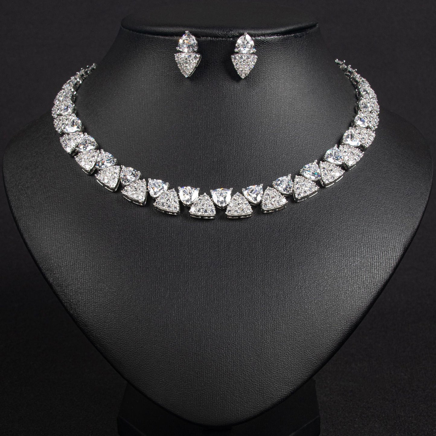 Geometry Pattern Triangle Trendy Design Versatile Jewelry Set