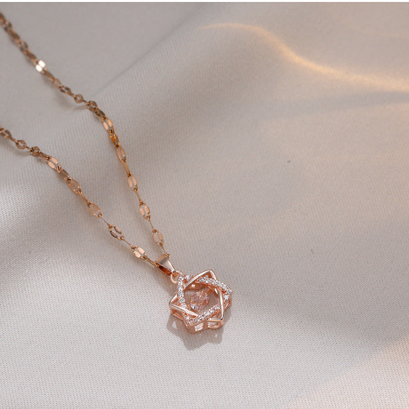 Six-pointed Star Light Luxury Minority Design Sense Advanced Necklaces