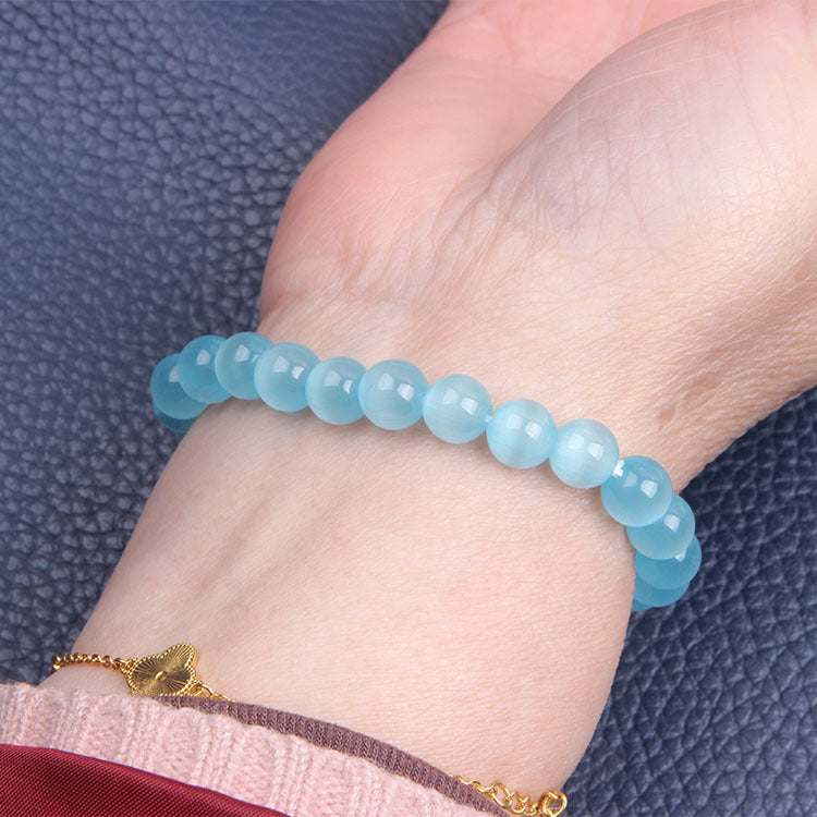 Men's Eye Round Beads Lucky Lady Fresh Simple Bracelet