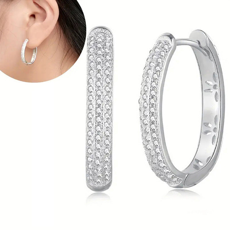 Women's Shi Fashionable Fashion Fine Circle Clip Ear Buckle