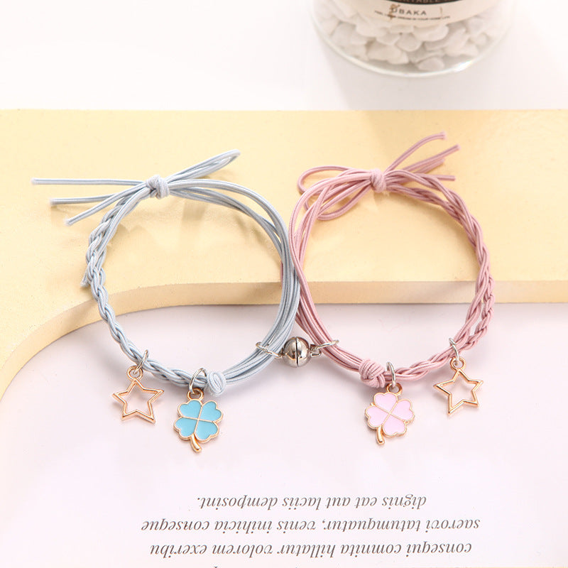 Female Couple Pair Rubber Band For Boyfriend Bracelets