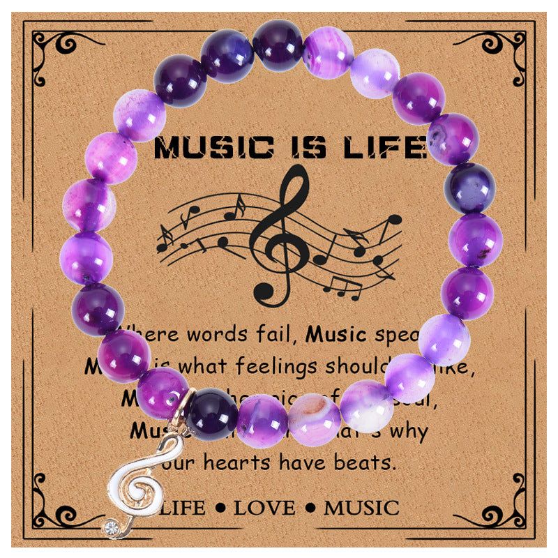 African Turquoise Crystal String Beads Musical Bracelets