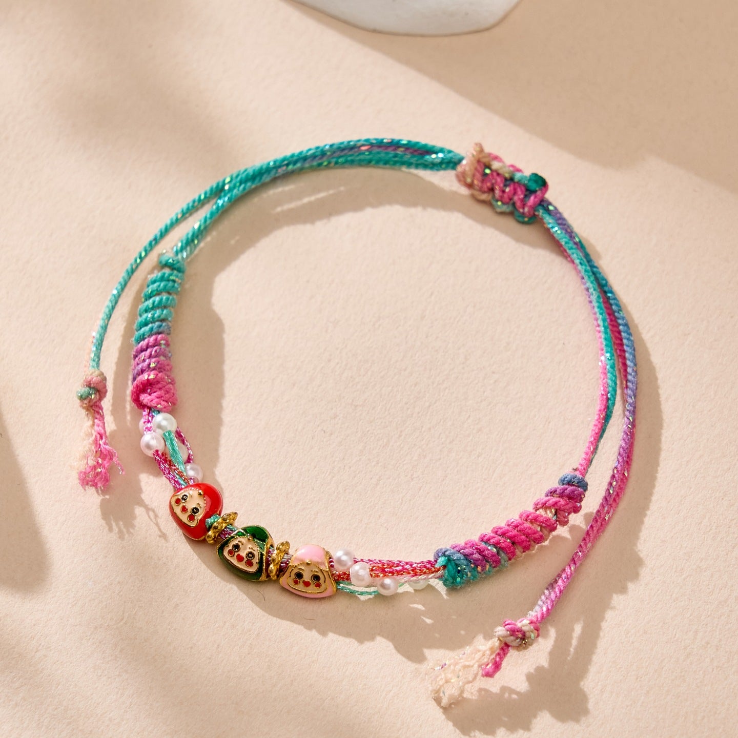 Children's Colorful Rope Treasure Small Carrying Strap Bracelets