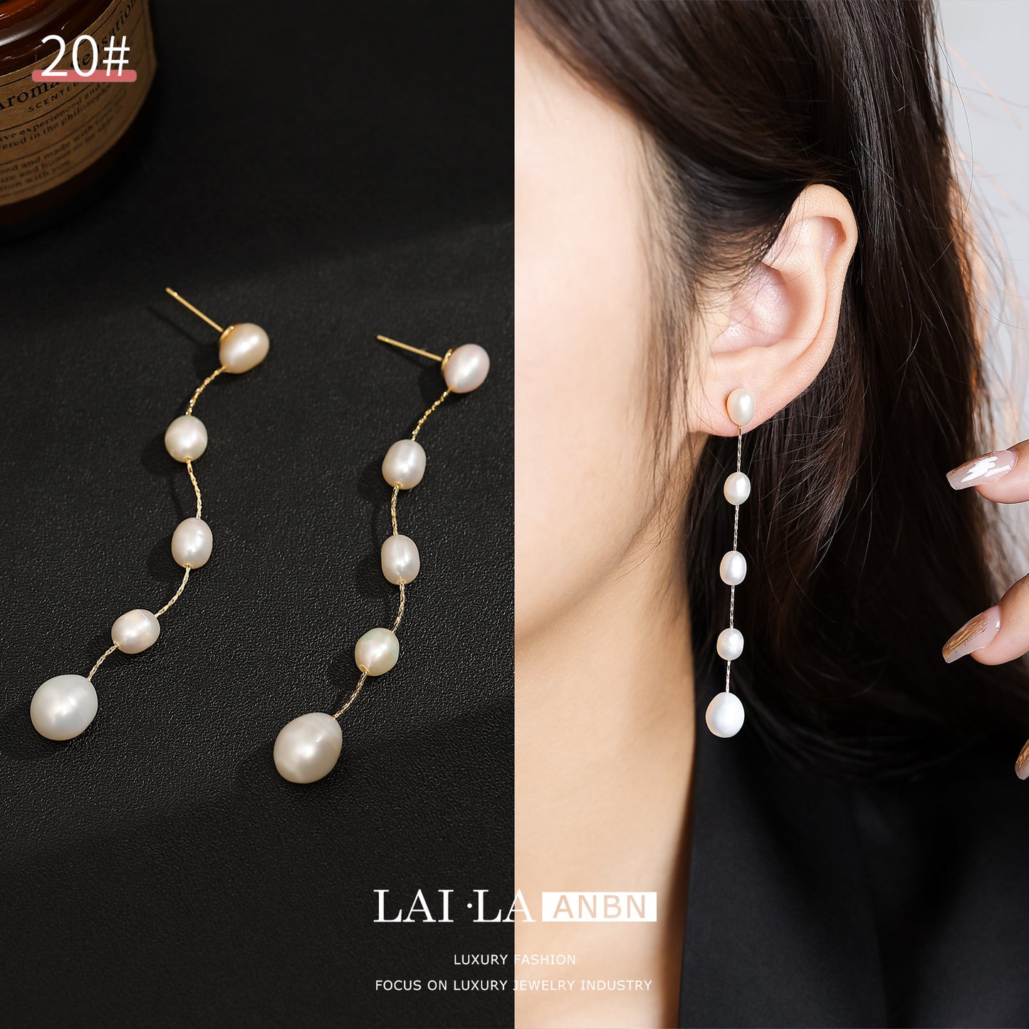 French Retro Pearl Sterling Sier Light Earrings